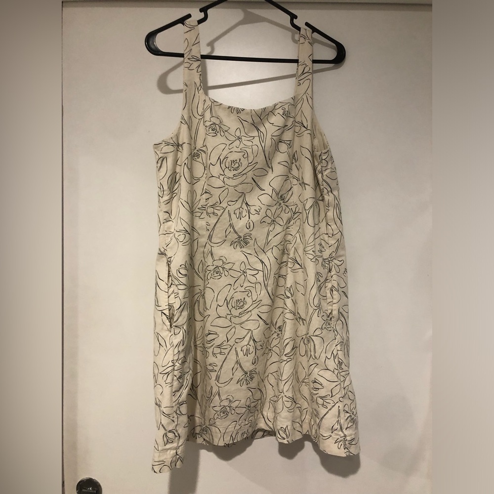 Women's A New Day size Large Mini Dress in a cream floral print.